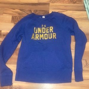 Under armour blue and gold sweatshirt